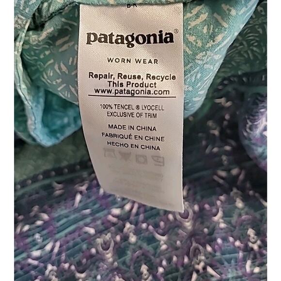 Patagonia Lost Wildflower Sunburst Crux Midi Dress L Green - Picture 10 of 12